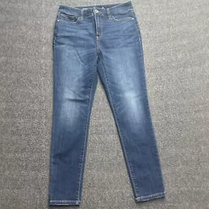 St Johns Bay Jeans Womens 10 Blue Skinny Leg Stretch Denim - Picture 1 of 11