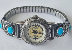 Henry Davis Navajo Türkis Sterling & SS Damenuhr L.A. Express West - Bild 1 von 4