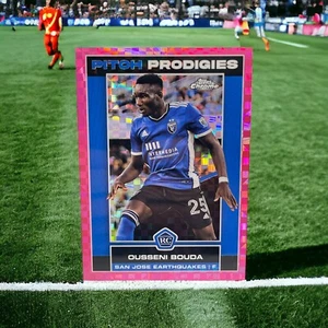 2023 MLS Chrome - Ousseni Bouda Pink X-fractor Pitch Prodigies No. 142 San Jose - Picture 1 of 3