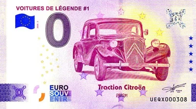 03 SAINT-GERAND-LE-PUY Traction Citroën, 2025, Billet Euro Souvenir - Photo 1/2