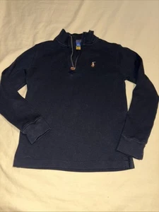 Polo Ralph Lauren Kids Quarter-Zip Shirt Boys 7 Black Pony Prep - Picture 1 of 4