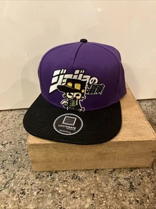 Jojo’s Bizarre Adventure Hat Cap Snap Back Purple Loot Crate Anime  Bioworld NEW - Picture 1 of 5