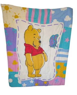 Edredom vintage Winnie The Pooh & Butterfly bebê Disney  - Imagem 1 de 4