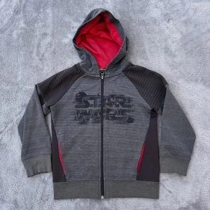 Star Wars Felpa con Cappuccio Ragazzo 5 Grigio Nero Rosso Full Zip Felpa Giacca Kohl's Youth - Foto 1 di 12