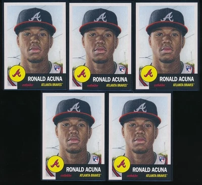 Ronald Acuna Jr. 2018 Topps Living Set RC Lot x10 - Image 1 of 4