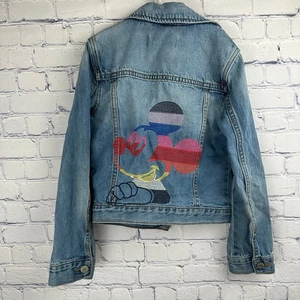 Disney Gap Collab Topolino Giacca Denim Cucita Gioventù Media 8-9 - Foto 1 di 5