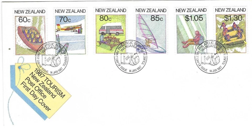 New Zealand Comm/FDC - Tourism  Issue - 1987 - (NZ321) - Image 1 of 1