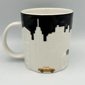 Starbucks Tasse Collector Series New York City Skyline 3D Relief 2012 gelb Taxi - Bild 1 von 6
