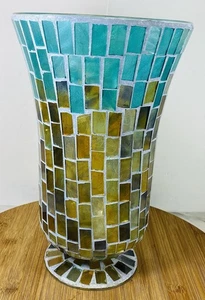 Vaso vintage mosaico bellissimi colori 10,4” / 7”  - Foto 1 di 5