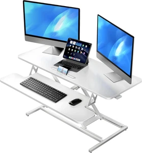 ERGOMAKER Height Adjustable Standing Desk Converter - 81cm (32 Inch) Wide Pla... - Picture 1 of 2