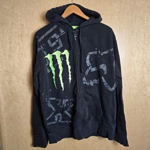RARE Fox Racing x Monster Energy Zip-Up Hoodie - Size L- Ricky Carmichael - Picture 1 of 7
