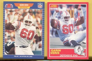 1989 Pro Set Score GARIN VERIS New England Patriots 2-Card Lot - Picture 1 of 1