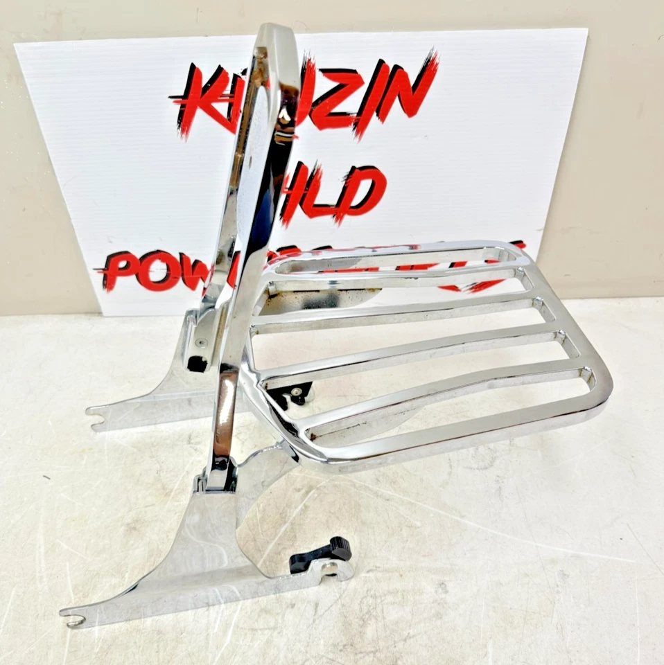 Harley Davidson Softail 1997 respaldo trasero cromado barra Sissy portaequipajes Foto 1 de 4