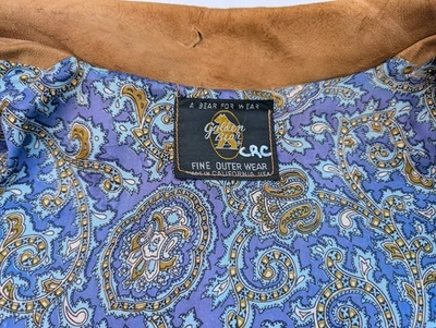 RARA Chaqueta De Gamuza Oso Dorado Años 60 70 De Colección 44 Hollywood Prop Usada DAÑADA CRC Foto 1 de 4