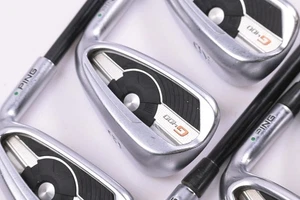 Ping G400 Irons / 7-PW+GW+SW / Green Dot / Stiff Flex Ping Alta CB AWT Shafts - Picture 1 of 7