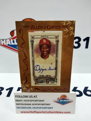 2025 TOPPS ALLEN & GINTER OZZIE SMITH EMOLDURADO MINI AUTOMÁTICO #MA-OS - Imagem 1 de 3