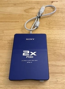 Sony MPF88E 2X Speed FDD Blue USB Portable Floppy Disk Drive, Tested! - Afbeelding 1 van 7