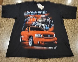 NEW NOS Ford F-150 SVT Lightning Men's XL Black Dealership Promo Shirt VTG 90s - Picture 1 of 12