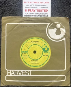 Deep Purple – Black Night 7'' Vinyl 1970 1st PRESS CLEANED/PLAY TESTED VG VIDEO - Picture 1 of 7