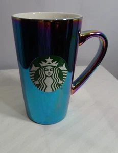 STARBUCKS 2022 IRIDESCENT COLORFUL 16 OZ TALL CERAMIC COFFEE MUG - Bild 1 von 3