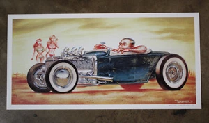 Keith WEESNER poster Out of Print Signed vtg 1930 1931 Ford Hot Rod Roadster oop - Picture 1 of 5