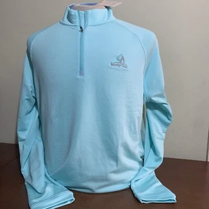 Peter Millar Beaumont Mens Large Seafoam 1/4 Zip Golf Pullover New Nwt - Picture 1 of 8