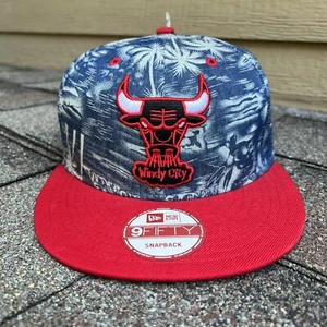 Chicago Bulls New Era 9Fifty Snapback Hat NBA Cap Palm Trees Summer New - Picture 1 of 8