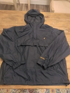 Navy Men's Nautica Windbreaker Jacket Navy Size M - Picture 1 of 11