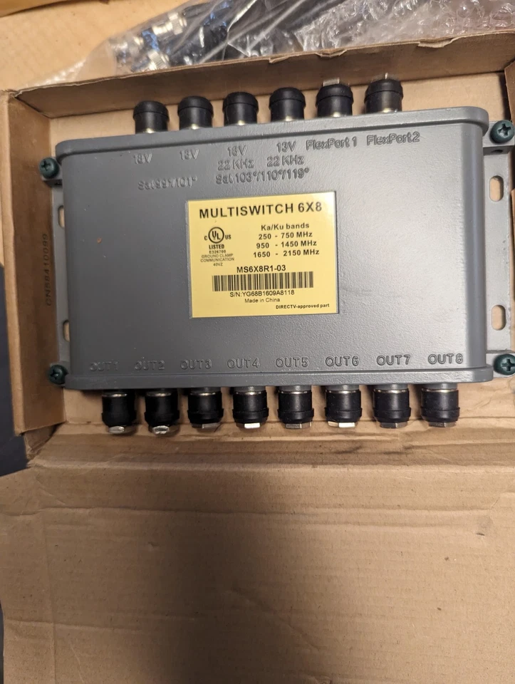DIRECTV-WIDEBAND-6X8-MULTISWITCH-KA-KU- MS6X8R1-03 - Image 1 of 1