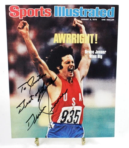 Bruce Caitlyn Jenner Signed Autographed Sports Illustrated Olympic 8X10 Photo Cover