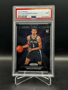 2023 Prizm Deep Space NBA San Antonio Spurs Victor Wembanyama RC Graded PSA 9 - Picture 1 of 2