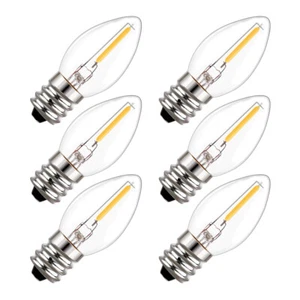6 Pc LED Night Light Bulb E12 10W Candelabra Bulbs Replacement Chandelier 2200K - Picture 1 of 1
