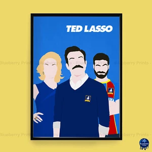 TED LASSO Comedy Characters Home Decor Minimalist Art Poster Print (3 Sizes) - Picture 1 of 6