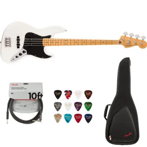 Fender Player II Jazz Bass - Polar White Bundle with Gig Bag, Picks & Cable - Picture 1 of 10