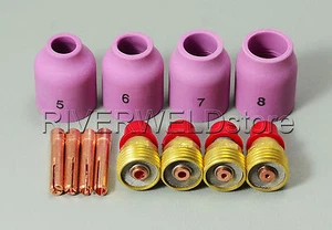 TIG Gas Lens Alumina Nozzle Cup Collet Body WP 9 20 25 TIG Welding Torch 12pcs - Picture 1 of 5