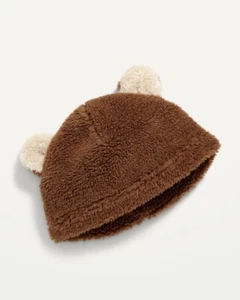 Old Navy Baby Sherpa Bear Critter Beanie Size 0-6, 6-12, 12-18 or 18-24 Months - Picture 1 of 1