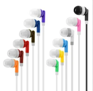 Lot of 12 Different Candy Color 3.5mm Earbuds / Headphones - Great for kids! - Picture 1 of 6