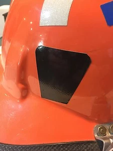 8 Black Reflective Fire Helmet Tetrahedrons, Tets, EMS,Firefighter,Construction - Picture 1 of 2