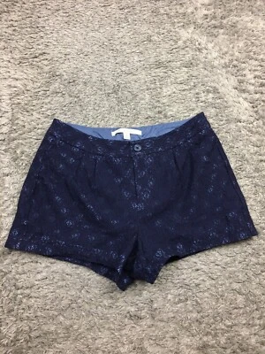 Pantalones Cortos LC Lauren Conrad Mujer Talla 10 Azul Malla Chino Foto 1 de 4