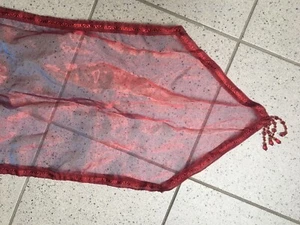 Tischläufer dunkelrot Burgund glänzend durchsichtig 140x40 cm neu - Bild 1 von 4