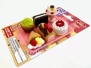 IWAKO Japanese Puzzle Erasers SWEET DESSERT COMBO Blister Card Set - Picture 1 of 12