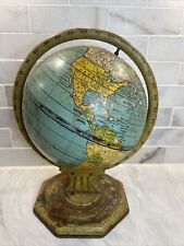 Antique Tin Globe- 12” tall- 1920s