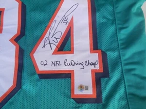 Ricky Williams signed Miami Dolphins jersey NFL Rushing Champ Beckett BAS COA - Picture 1 of 3