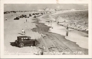 RPPC Playa Ensenada Baja California Mexico Automobiles on Beach 1949 - Picture 1 of 2