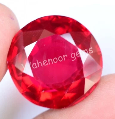 51.80 Ct Natural Blood Red Ruby Round Certified Mozambique Stunning Gemstone - Image 1 of 4