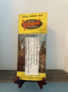 Vermont 1958-59 4-Season Recreation Official HWY Map State PRE-Owned - Picture 1 of 7