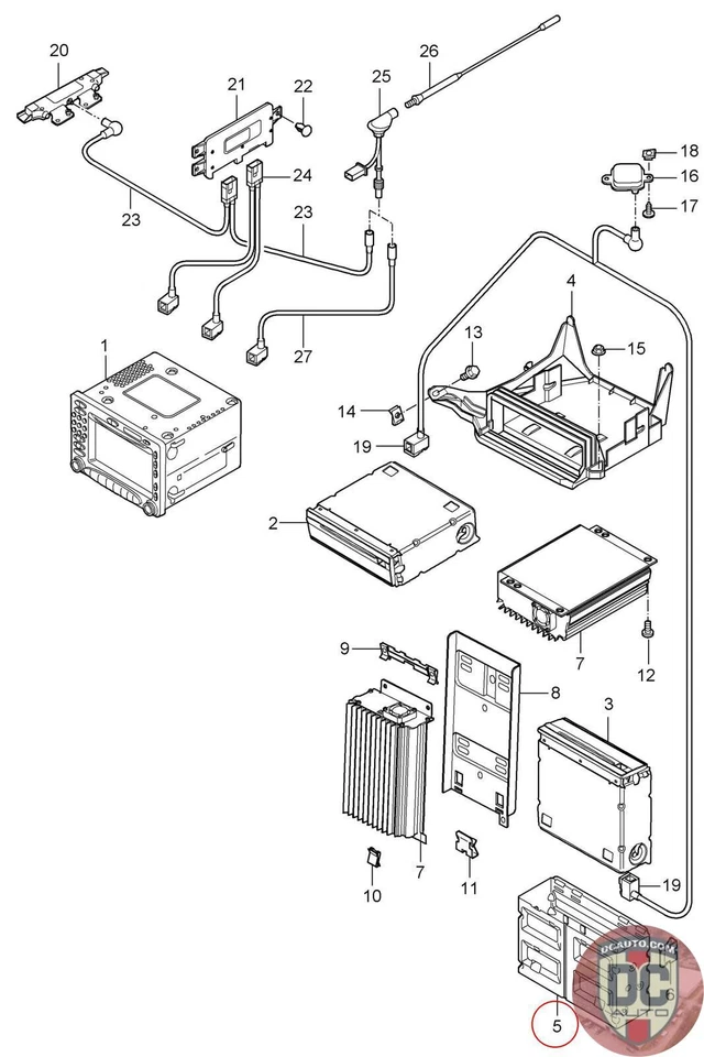 2005-2008 Porsche Boxster Cayman 911 DVD Support Bracket 99764223100 - Image 1 of 1
