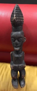 AFRICAN VINTAGE FIGURE Carved Wood 13" TALL - Picture 1 of 6