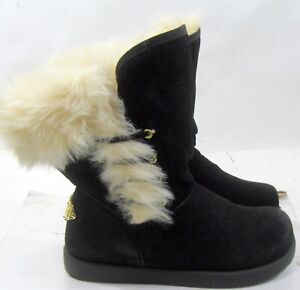 BLACK  Winter Ankle CUTE PULL ON WINTER  Boots  GIRL  Size 1