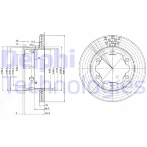 2x DELPHI Bremsscheibe Bremsscheiben Satz Bremsen Hinten BG3399 - Bild 1 von 1